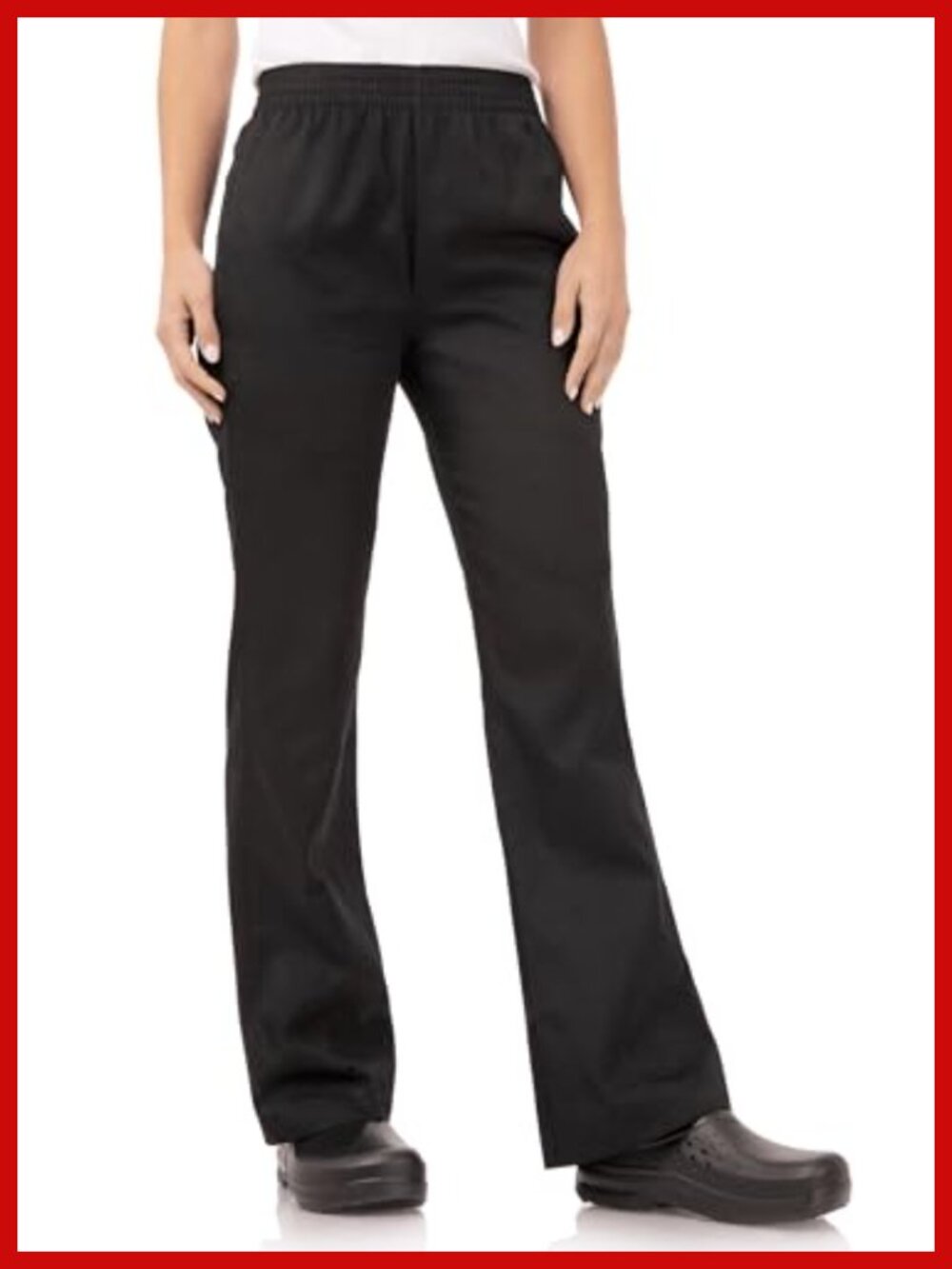 Baggy Chef Pants with Elastic Waistband and Pockets